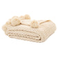 MELON KNITTED CREAM THROW / PILLOW