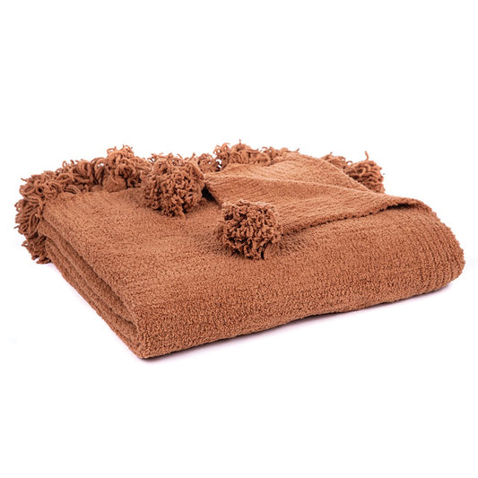 PADDINGTON TERRACOTTA CHENILLE EUROPEAN THROW / PILLOW