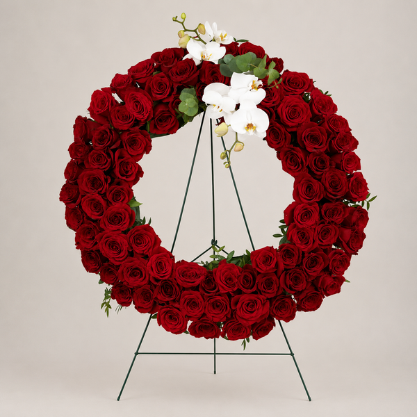 Love Rose & Orchid Wreath