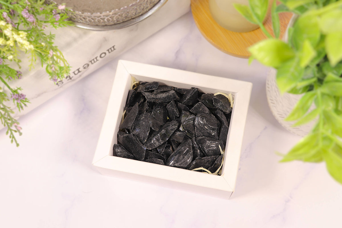 Black Obsidian Gravel Gem Box - Black Obsidian Crystal