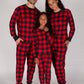 Kids Cotton Pajama Set in Red Buffalo Plaid