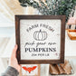 Farm Fresh Pumpkins Framed Wood Sign