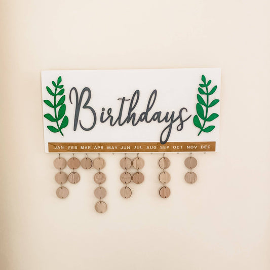 Never-Forget Birthday Reminder Calendar Board