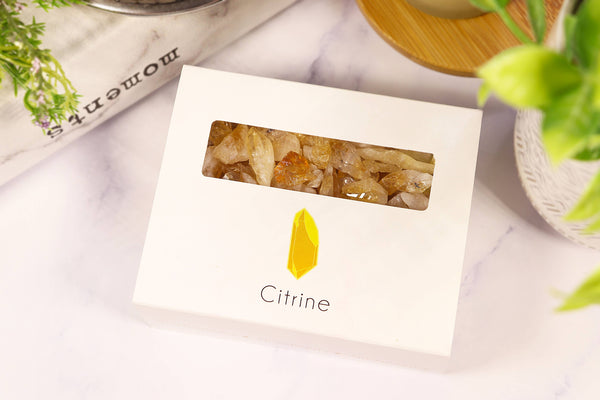 Citrine Gravel Gem Box - Citrine Crystal