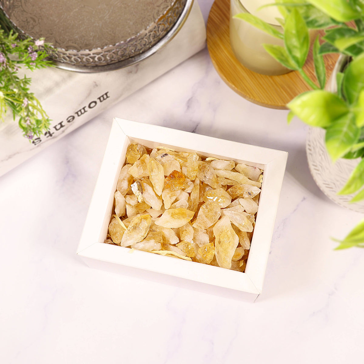 Citrine Gravel Gem Box - Citrine Crystal